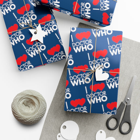 I Love Love Doctor Who Gift Wrap Paper - Fandom-Made