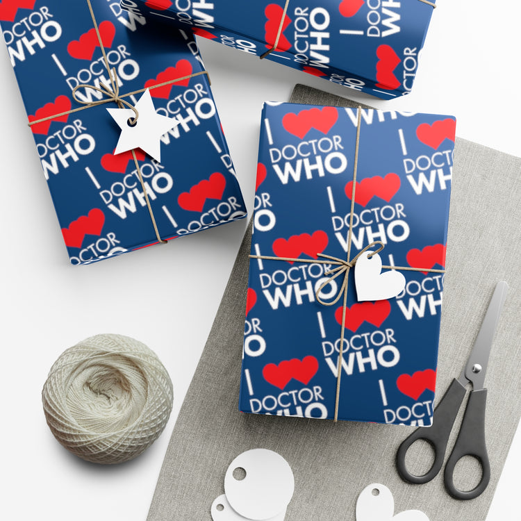 I Love Love Doctor Who Gift Wrap Paper - Fandom-Made