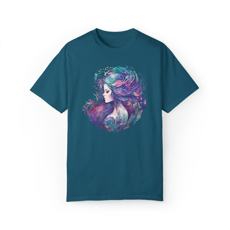 Mermaid Watercolor Unisex Garment-Dyed T-shirt