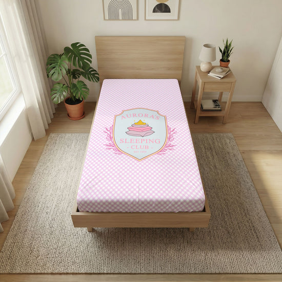 Aurora's Sleeping Club Twin Flat Sheet - Fandom-Made