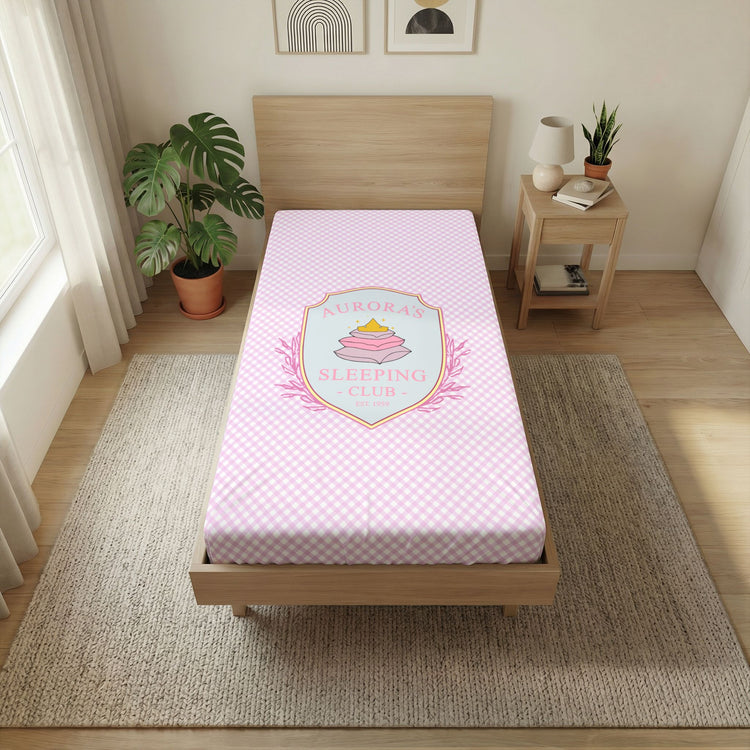 Aurora's Sleeping Club Twin Flat Sheet - Fandom-Made