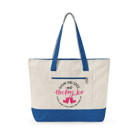Sugar Spice Ice Hockey Zippered Canvas Tote - Fandom-Made