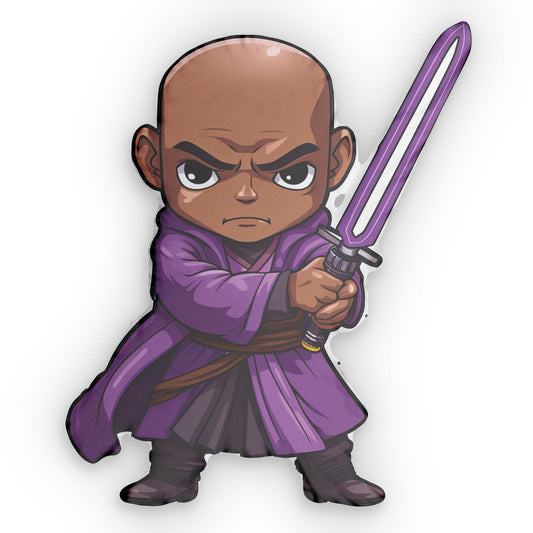 Mace Windu-Shaped Pillow
