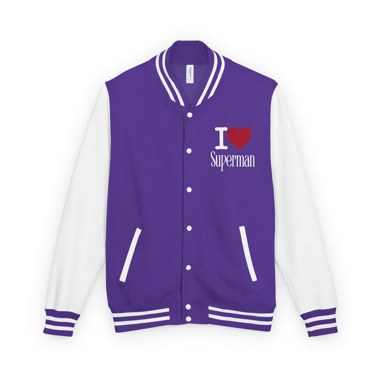 I Love Superman Unisex Letterman Jacket - Fandom-Made