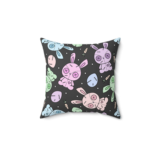 Zombie Bunnies All-Over Print Square Pillow - Fandom-Made