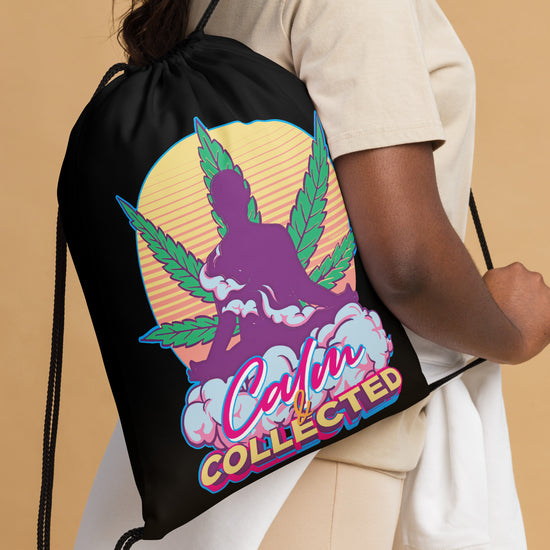Calm and Collected Drawstring Bag - Fandom-Made