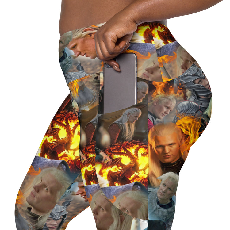 Daemon Targaryen Leggings with Pockets - Fandom-Made
