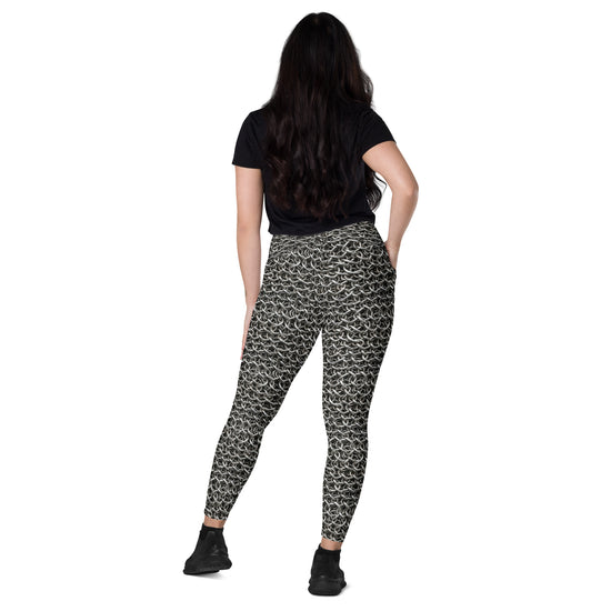 Chainmail All-Over Print Recycled Leggings with Pockets - Fandom-Made