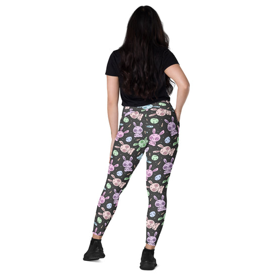 Zombie Bunnies All-Over Print Leggings with Pockets - Fandom-Made