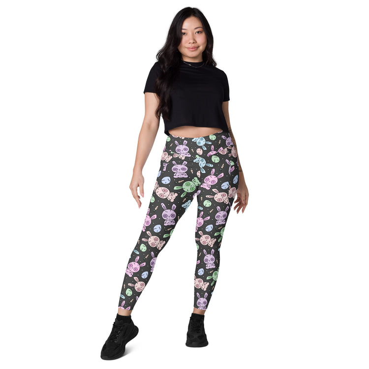 Zombie Bunnies All-Over Print Leggings with Pockets - Fandom-Made