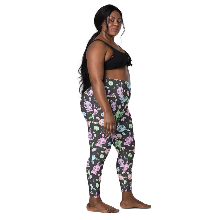 Zombie Bunnies All-Over Print Leggings with Pockets - Fandom-Made