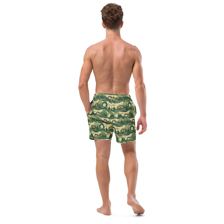 The Shire All-Over Print All-Over Print Recycled Swim Trunks - Fandom-Made