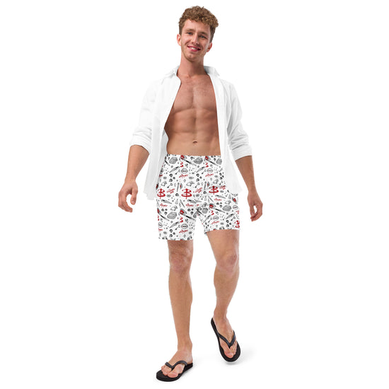 Buffy All-Over Print Recycled Swim Trunks - Fandom-Made