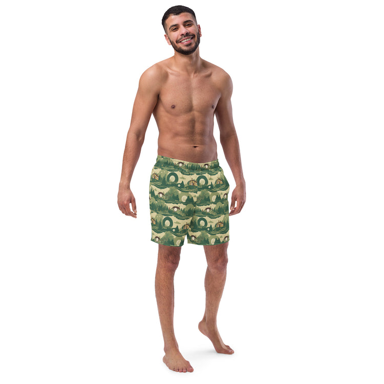 The Shire All-Over Print All-Over Print Recycled Swim Trunks - Fandom-Made