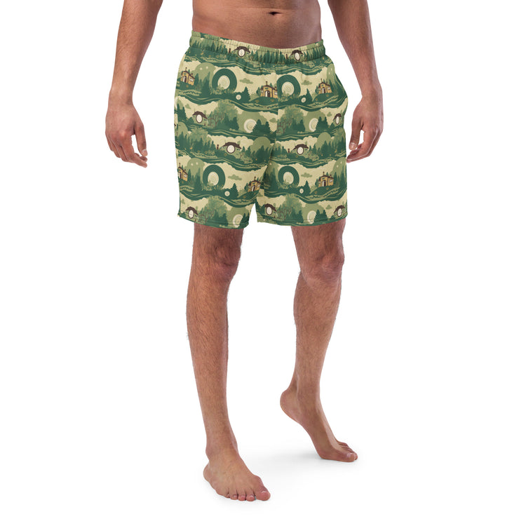 The Shire All-Over Print All-Over Print Recycled Swim Trunks - Fandom-Made