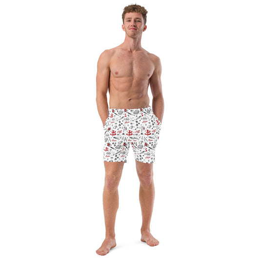 Buffy All-Over Print Recycled Swim Trunks - Fandom-Made