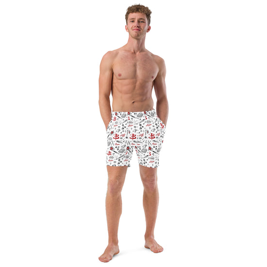 Buffy All-Over Print Recycled Swim Trunks - Fandom-Made