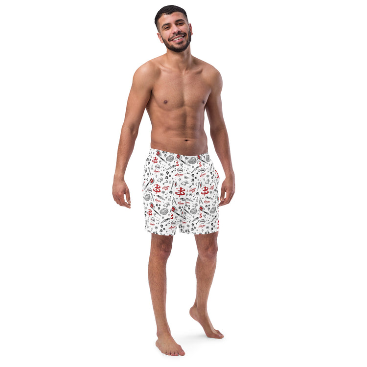 Buffy All-Over Print Recycled Swim Trunks - Fandom-Made