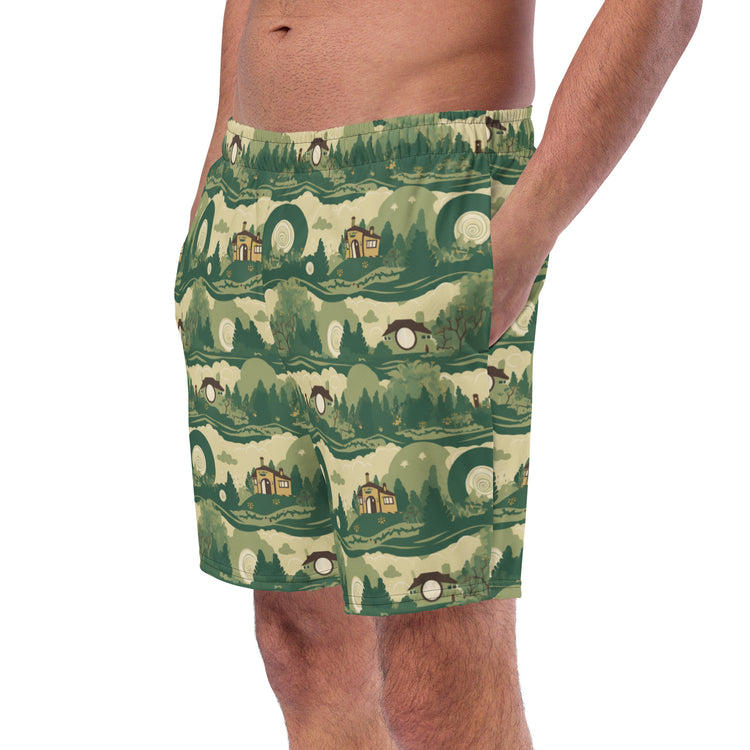 The Shire All-Over Print All-Over Print Recycled Swim Trunks - Fandom-Made