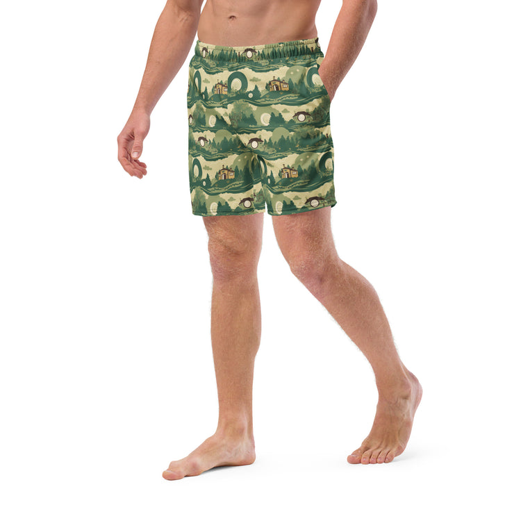 The Shire All-Over Print All-Over Print Recycled Swim Trunks - Fandom-Made