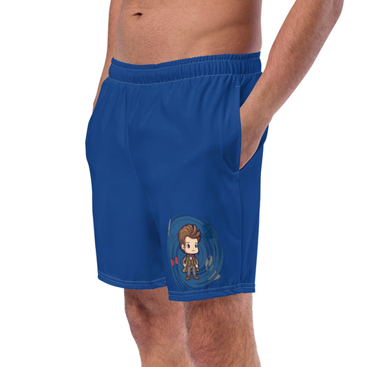 Timey Wimey Eleventh Doctor Recycled Swim Trunks - Fandom-Made