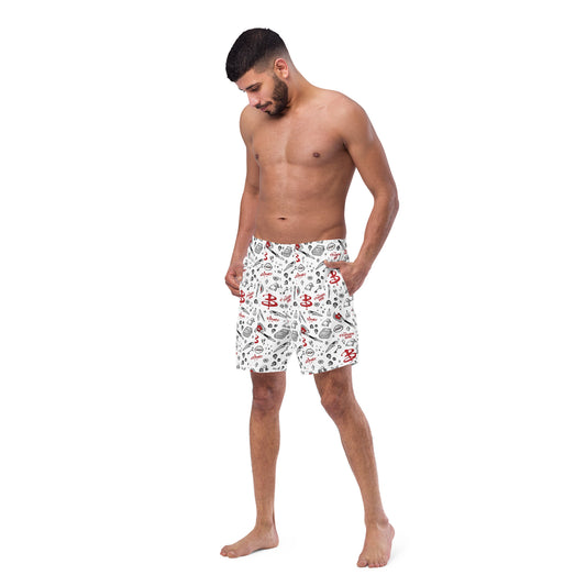 Buffy All-Over Print Recycled Swim Trunks - Fandom-Made