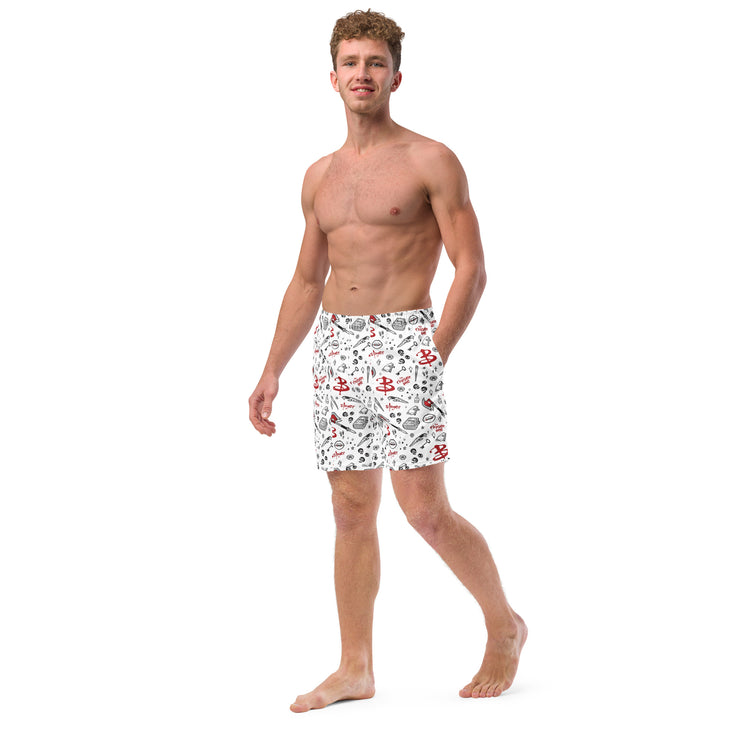 Buffy All-Over Print Recycled Swim Trunks - Fandom-Made