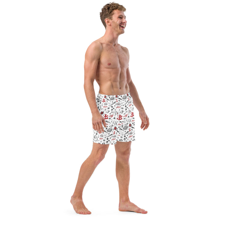 Buffy All-Over Print Recycled Swim Trunks - Fandom-Made