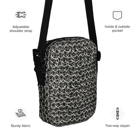 Chainmail All-Over Print Crossbody Bag - Fandom-Made