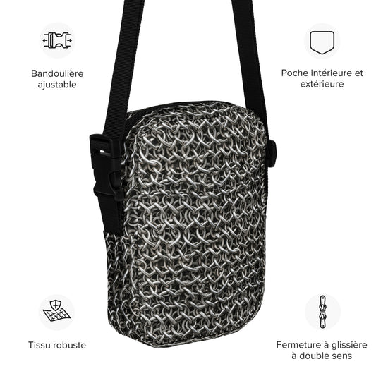 Chainmail All-Over Print Crossbody Bag - Fandom-Made