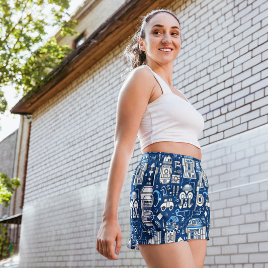 R2 All-Over Print Women’s Recycled Athletic Shorts - Fandom-Made
