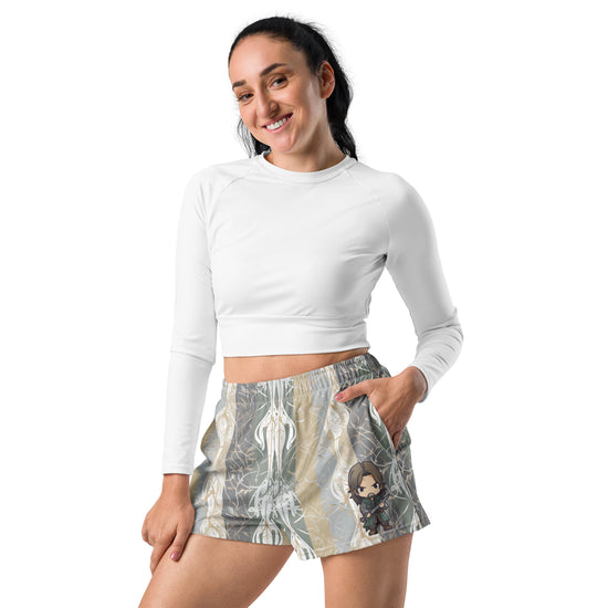 Aragon All-Over Print Women’s Recycled Athletic Shorts - Fandom-Made