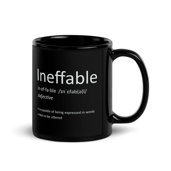 Ineffable Meaning Black Mug - Fandom-Made