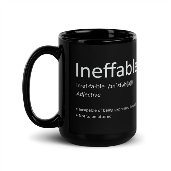 Ineffable Meaning Black Mug - Fandom-Made