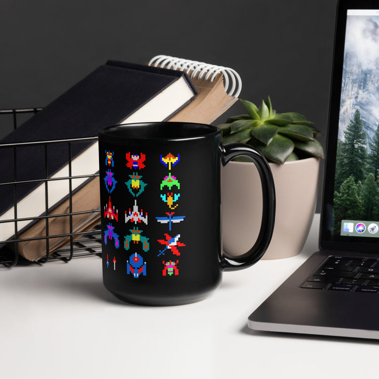 Galaga Black Mug - Fandom-Made