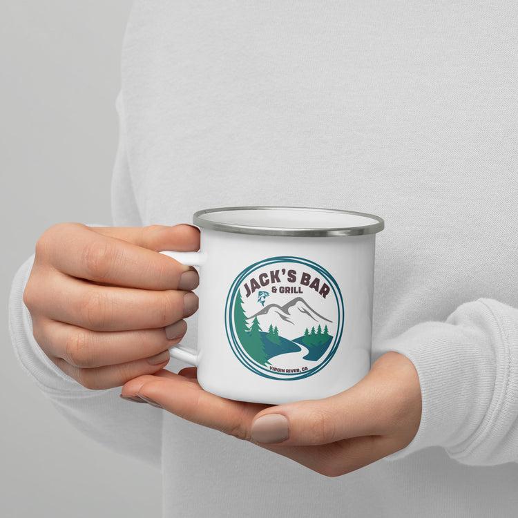 Jack's Bar & Grill Enamel Mug - Fandom-Made