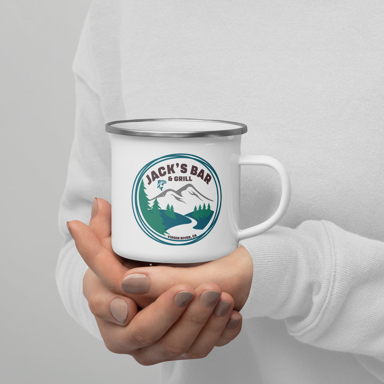 Jack's Bar & Grill Enamel Mug - Fandom-Made