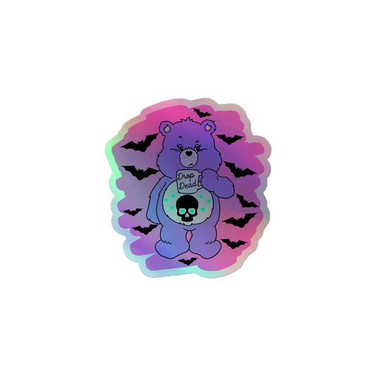 Drop Dead Care Bear Holographic Stickers - Fandom-Made