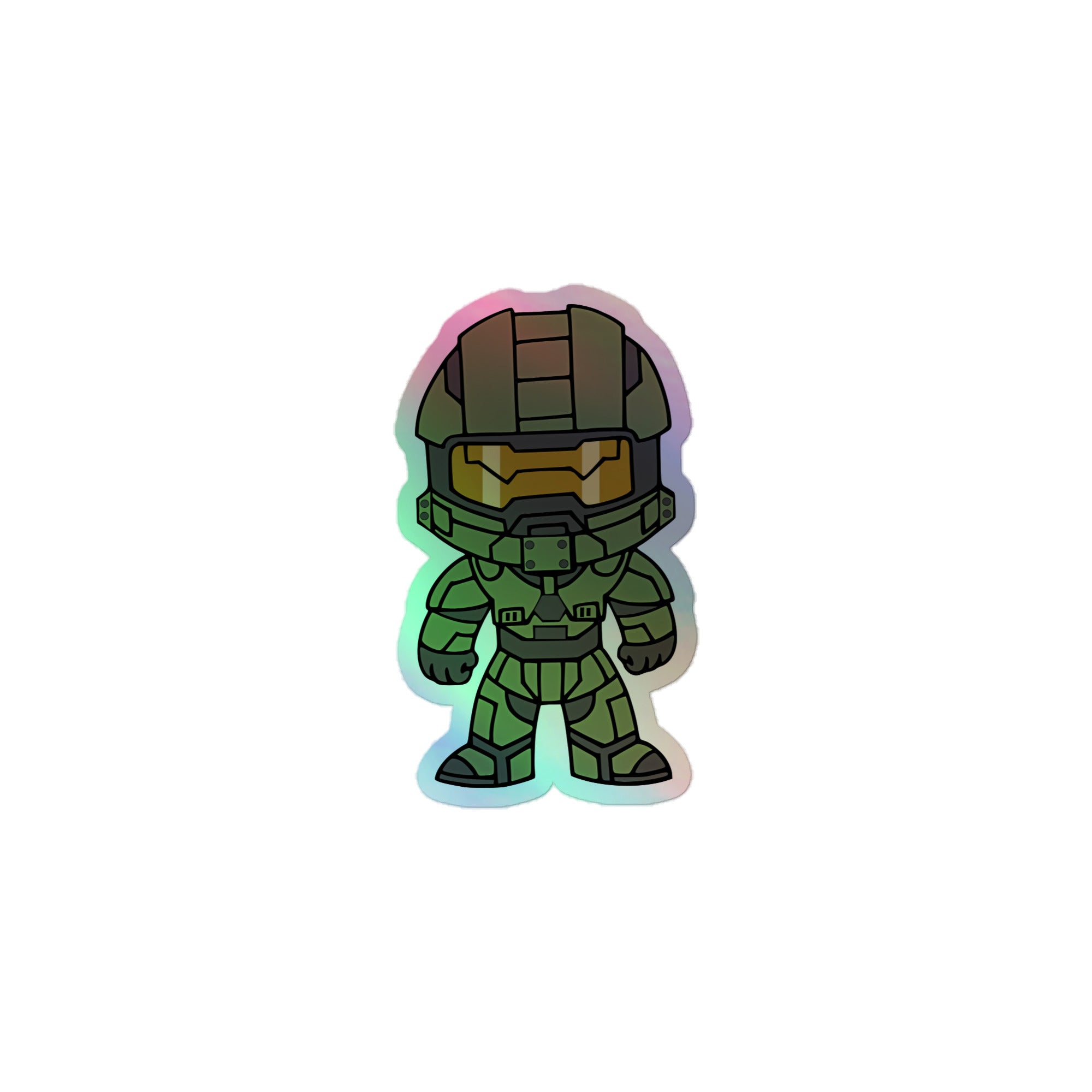 Master Cheif Sticker Cs2 Master Chief Holographic Stickers – Fandom-Made