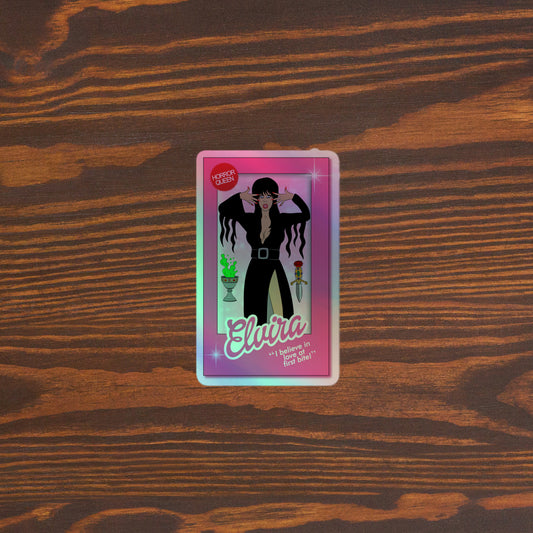 Elvira Barbie Edition Holographic Stickers - Fandom-Made