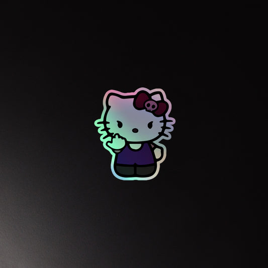 FU Kitty Holographic Stickers - Fandom-Made