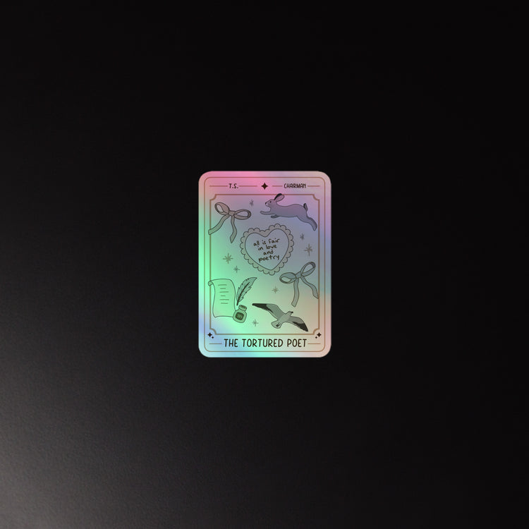 Tortured Poet Tarot Card Holographic Stickers - Fandom-Made