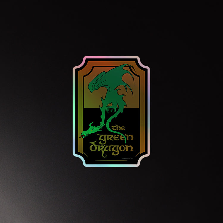 The Green Dragon Holographic Stickers - Fandom-Made