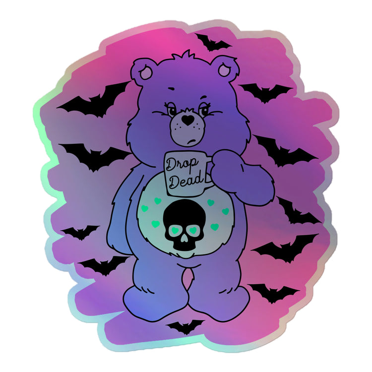 Drop Dead Care Bear Holographic Stickers - Fandom-Made