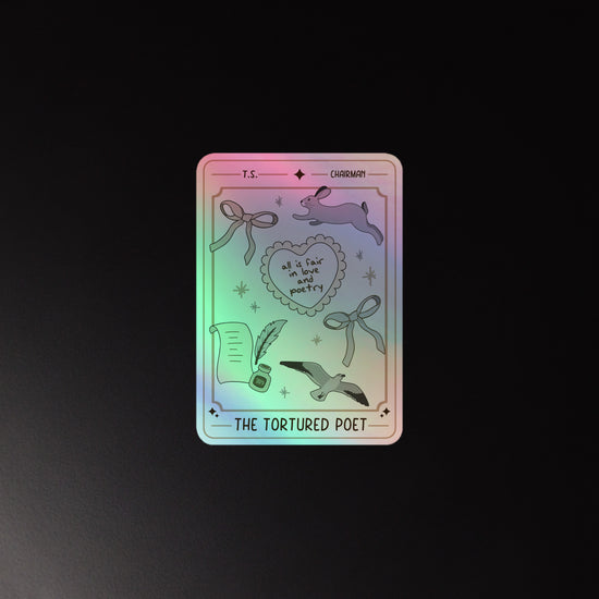 Tortured Poet Tarot Card Holographic Stickers - Fandom-Made