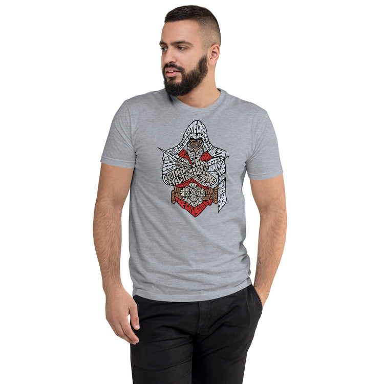 Assassins Creed Calligram Men's Fitted T-Shirt - Fandom-Made