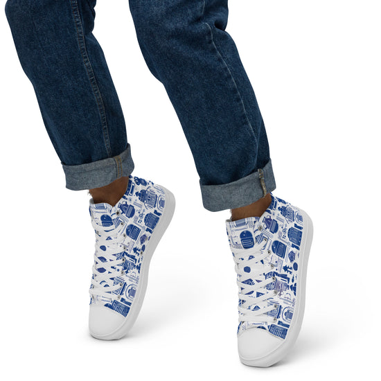 R2 Men's High Top Canvas Shoes - Fandom-Made