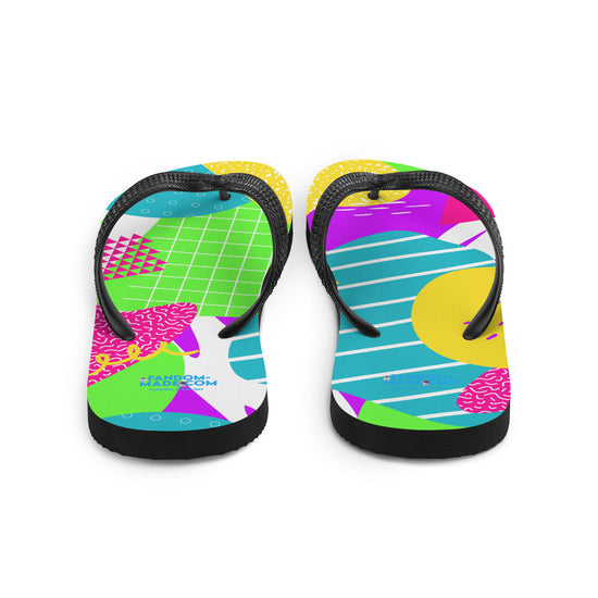 I Love The 80s All-Over Print Flip-Flops - Fandom-Made