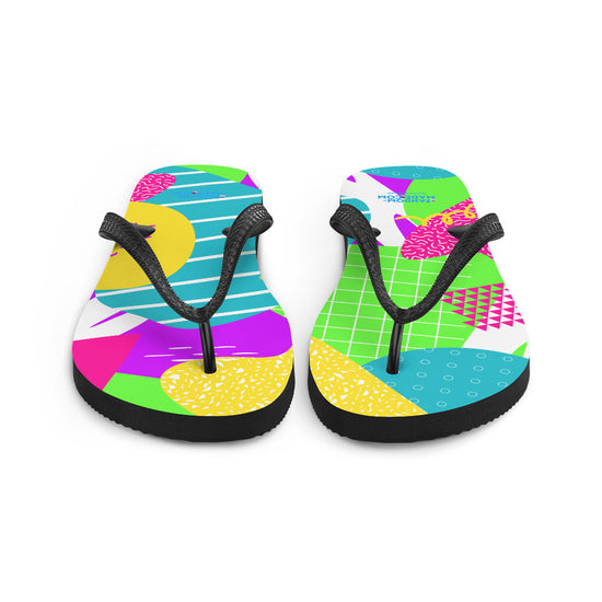 I Love The 80s All-Over Print Flip-Flops - Fandom-Made