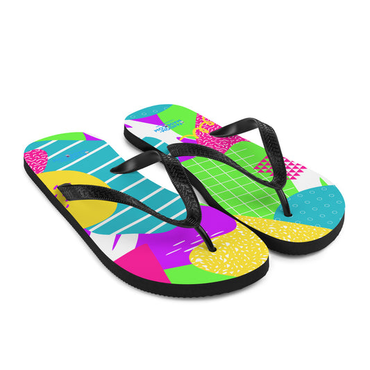 I Love The 80s All-Over Print Flip-Flops - Fandom-Made